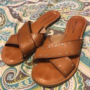 Studded slide sandals